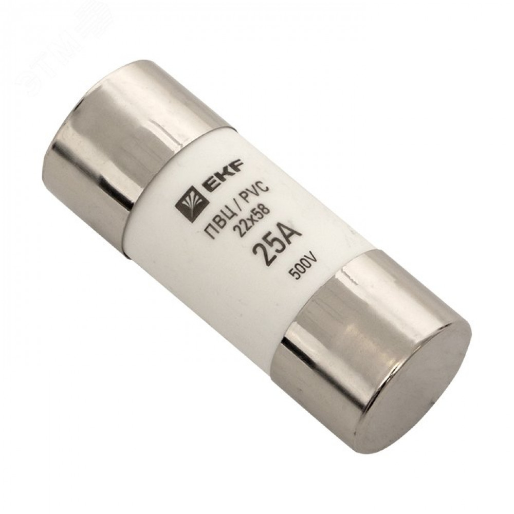Изображение товара Вставка плавкая цилиндрическая ПВЦ 22х58 25А EKF