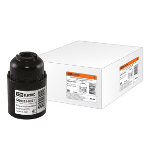 Патрон карболитовый подвесной, Е27, черный, SQ0335-0001