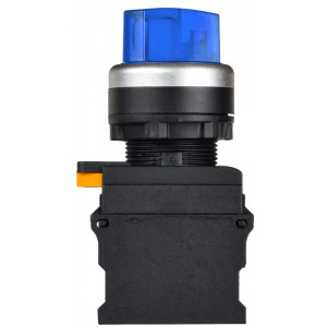 Переключатель с подсв. 2 полож. 1NO+1NC синий MASTER IEK MI-SW60-11XD-3-14-2-K07