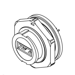 MRU-AF41-2020, USB-коннекторы Pnl Mnt Bayonet Rcpt Pig Tail Term