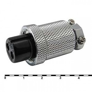 GX18M-2A, Разъём цилиндрический малогабаритный SZC GX18M-2A, 2 контакта