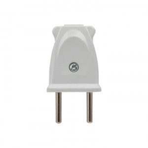 Вилка плоская без заземления белая 10А 250 В Proxima AVP10-10-rpl