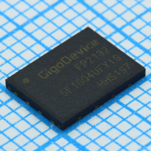 GD5F1GQ4UFYIGR, Флэш-память архитектура NAND 1ГБ (128M x 8) шина SPI - счетверенный порт ввода-вывода 120МГц 8-WSON (6x8)