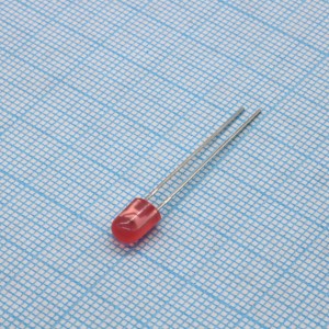 L-5603SIDL/SD-J3, Светодиод 5,2х3,8мм овальный/красный/625нм/800-1400мкд/полуматовый красный/80°-40°