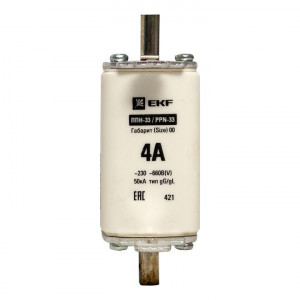 Вставка плавкая ППН-33 160/4А габарит 00 PROxima fus-33/160/4