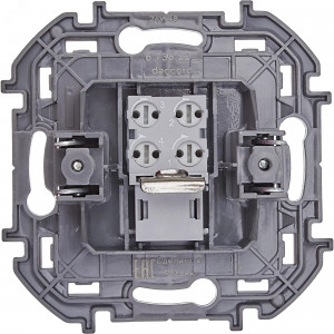 Розетка телефонная Inspiria RJ11 механизм алюм. Leg 673822