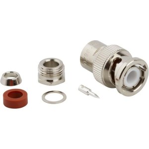 000-14625, РЧ соединители / Коаксиальные соединители BNC STRT CLAMP PLG REV POL RG-58 50 Ohm