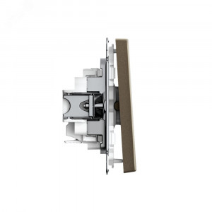 ARTGALLERY 1-клавишный ВЫКЛЮЧАТЕЛЬ, 10АХ, механизм, быстрозажимные клеммы, МОККО GAL000611S