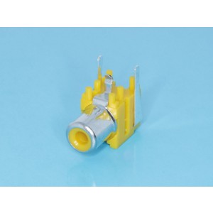 RP-4-Y, Разъем RCA-тюльпан, гнездо на плату, желтый