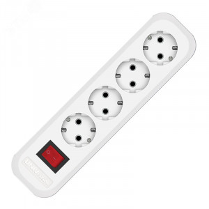 Колодка удлинителя 4 поста с выключателем с заземлением S304