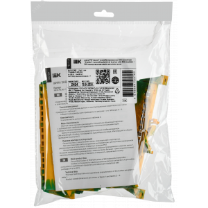 TEKFOR Шина PE земля в комбинированном DIN-изоляторе Стойка 8х12-17-ЖЗ IEK TF-NN20-17-DP-K52