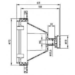 Коробка установочная 72х72х65 (в бетон) 59391