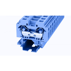 WS16-SD-01P-12-00Z(H), Проходная клемма, тип фиксации провода: пружинный, номинальное сечение: 16 мм кв., 76A, 800V, ширина: 4 мм, цвет: синий, тип монтажа: DIN35