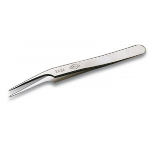 5ASA, Угол 30°, специальная нержавеющая сталь, не магнитится. Наклонный точный пинцет с утонченными острыми концами, длина 115 мм, 12 г
