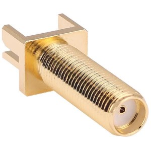 CONSMA003.031-L-G, РЧ соединители / Коаксиальные соединители SMA Fml Edge Mnt for 0.031 PCB, Extended