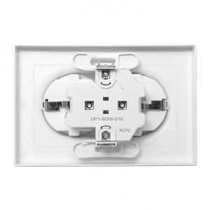 Механизм розетки двойной, 16А, с заземлением, без шторок, с рамкой, белый Эпика EKF UP1-SOW-210