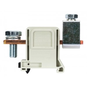 Болтовая клемма RFK 1/95 FK S35, Болтовая клемма, М10, схема: зажим - болт, тип фиксации провода: зажим-болт, номинальное сечение: 95 мм кв., 250A, 1000V, ширина: 32 мм, цвет: серый, тип монтажа: DIN35