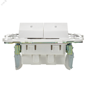 Выключатель 2-кл. SKANDY 10А SK-V09W с индикацией арктич. бел. IEK SK-V20-1-10-K01