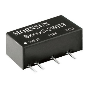 B1524S-2WR3, Преобразователь DC/DC 2 Вт, вход 15 VDC, выход 24 VDC, 0,083 A, SIP на плату