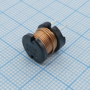 RCH110NP-820K, Силовая индуктивность 82uH ±10% 1.9A 0.14Om радиальная без магнитного экрана