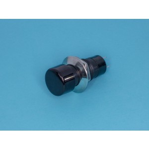 PSW-2F-B, Кнопка круглая 14мм 220в 1А с фиксацией, черная