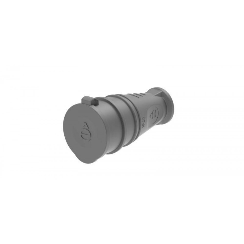 Изображение товара Розетка кабельная 2К+З MultiSet 16А/250В IP44 каучуковая черн.