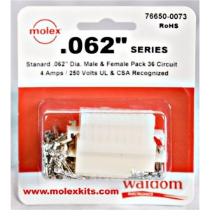 76650-0073, Штыревые и гнездовые соединители .062 Connector Kit Pnl Mnt Plug Rec 36P