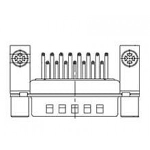 173109-0195, Стандартные соединители D-Sub  FCT DSUB RA PC RCPT 50 PN W/CLINCH