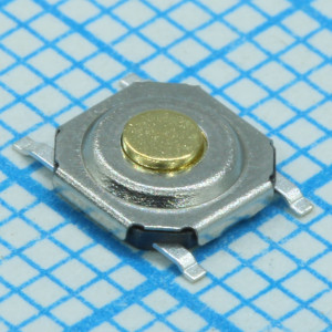 8-1437565-0, Кнопка тактильная 4.9х5мм OFF (ON) SPST круглая 0.05А 24В 1.57Н SMD лента на катушке