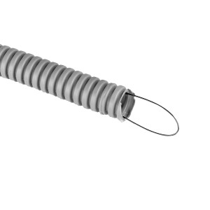 Труба гофрированная ПВХ d16мм с протяжкой сер. Plast PROxima tg-z-16