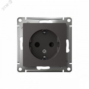 Розетка AtlasDesign 16А с заземл. защ. шторки механизм базальт SE ATN001445