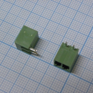 15EDGRC-3.5-02P-14-00A(H), Разъемный клеммный блок на плату, 2 контакта. Серия 15EDGRC-3.5