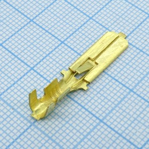 Контакт штыревой 1/02506/40-02, Контакт штыревой в  колодку, сечение провода 1.25...2.5мм2  Покрытие - химпас, ОСТ37.003.032-88. ( под гнездо на 6.3мм)