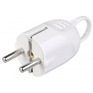 Вилка угловая ВПу12-01-Ст разборная с заземл. с кольцом 16А бел. EVP12-16-01-K01