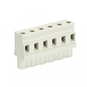 Розеточный разъем на кабель 8413 B/6 VL, Розеточный разъем, прямой, на кабель, шаг: 7.62 мм, 6 полюсов, фиксация провода винтовая, исполнение: без маркировки, 690V, 12А, цвет: серый