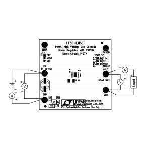 DC1407A, Средства разработки интегральных схем (ИС) управления питанием LT3011EMS12E Demo Board - 50mA, 3V to 80