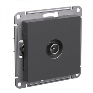 ATLASDESIGN TV РОЗЕТКА проходная 4DB, механизм, БАЗАЛЬТ ATN001492