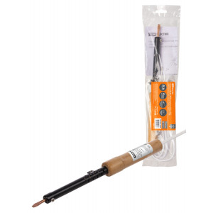 Паяльник ПД-40, ЭПСН, мощность 40 Вт, 230 В, деревянная ручка, плоское жало, "Гранит"