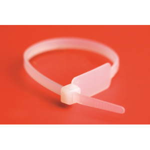 Хомут P6.6 маркировочный, белый, 4,8х190, табличка 28х13 (новый аналог 252190SR-M) 252190-M