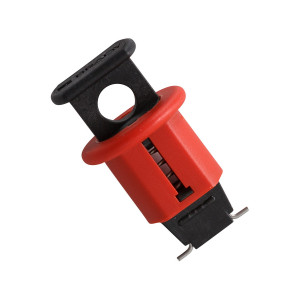 gws90844, Блокиратор полюсных автоматов POS, нейлон и сталь, зажим наружу, ширина зажима – 12.6 мм, 42х24 мм, цвет – красный, 1 шт/упак