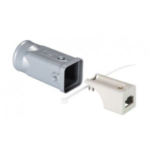 Крышка разъема GOT GB 8P M25, Крышка разъема на кабель, типоразмер 3A, без уплотнителя, 1 кабельный ввод для кабельных вводов M25x1,5, с верхним расположением, без защелок (упоры для двух защелок), материал корпуса: пластик