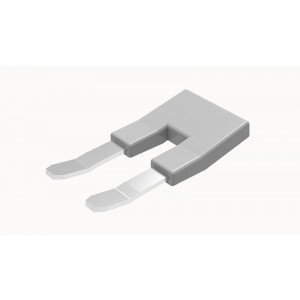 Соединительная перемычка WFE-2.5-01P-11-00Z(H), Соединительная перемычка, 2 полюса, изолированная, вилочная, для клемм: WS2.5, цвет: серый