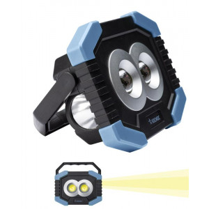 Фонарь-светильник рабочий COB LED 4Вт LED 1Вт 2 линзы 3хAA ABS-пластик KOS702B