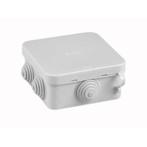 Hegel Коробка разветвительная д/откр монтажа с 6 мембранными вводами, внутр разм 70x70х40 мм, квадрат, IP55