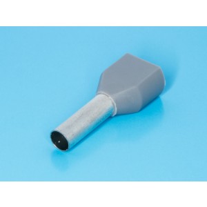 TIC2-4.0-12, Наконечник 12мм для обжима двух многожильных кабелей 4,0мм, изолированный, кратно 100шт.