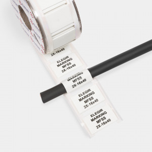 Маркер плоский MFSS-2X-16-40/1-W белый (уп. 250 шт.), 21516410, Маркер термоусадочный, для маркировки и изоляции проводов и кабелей, длина 40 мм, диаметр провода: 8 - 16 мм, цвет белый, для принтера: RT200, RT230, в упаковке 250 маркеров