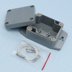 G302MF, Герметичный корпус из прочного ABS пластика с фланцем, IP65, темно-серый