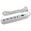 Сетевой фильтр SFU-5es-2m-W с надежной защитой с заземлением с выключателем 5 розеток 2xUSB 2м 10А белый C0043327