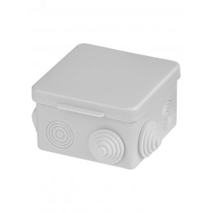 Распаячная коробка ОП 80х80х50мм, крышка, IP54, 7вх. инд. штрихкод SQ1401-0512