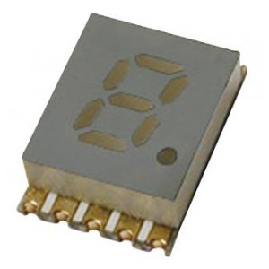 KCSC02-105, 1 разрядный сегментный дисплей smd 5,08мм/красный/635нм/8-30.4мкд/ОК